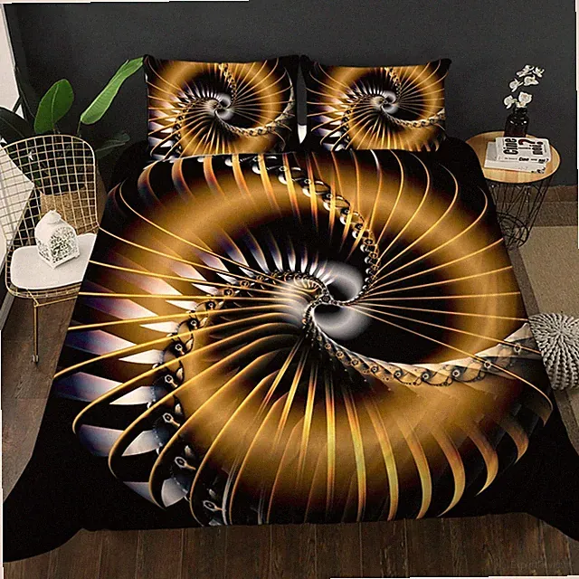 3D Abstract Spiral Pattern Quilt Cover Set Bedding Sets Pillowcases