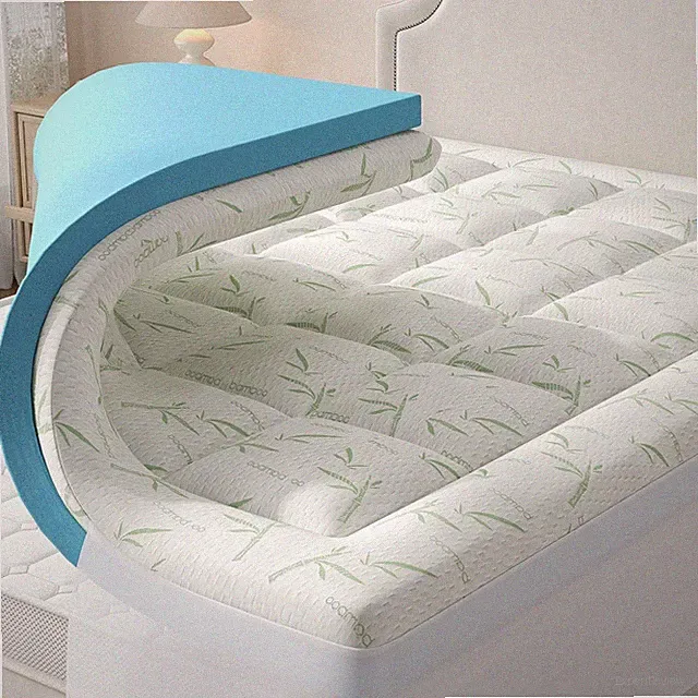 4 Inch King Memory Foam Mattress Topper Dual Layer Gel Bed Pad (80 characters)