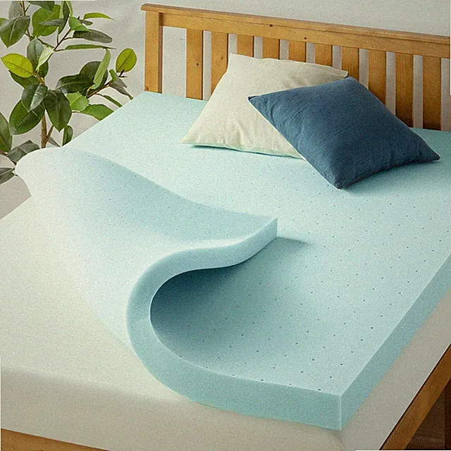 4 Inch Ventilated Memory Foam Mattress Topper, Cooling Gel Infusion, CertiPUR...