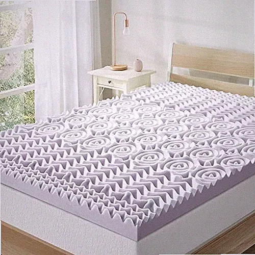 5-Zone Memory Foam Mattress Topper, Soothing Lavender 3 Inch 5 Zone Twin