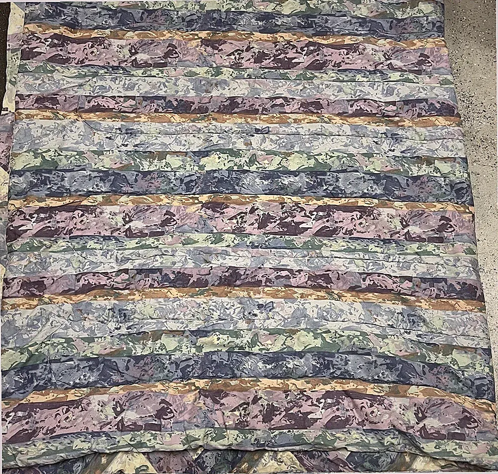 90s Wamsutta Abstract Comforter Twin Geometric Purple Blue Green Vintage