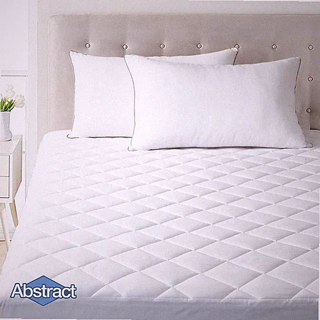 Abstract Mattress Pad - Quilted, Fitted Mattress Cover - Breathable Soft Cott...
