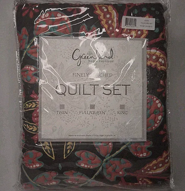 Greenland Home Fashions Jessa Vintage Boho Quilt Set 3 Piece Full Queen NEW