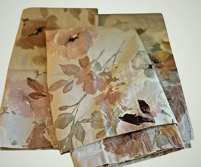 Lauren Ralph Lauren Standard Pillow Sham Set 100% Cotton Muted Abstract Floral
