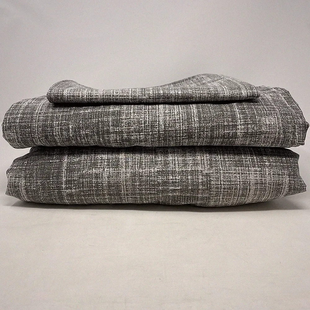 Madison Park King Sheet SET Gray Abstract Print MCM Flat Fitted 1 Pillowcase