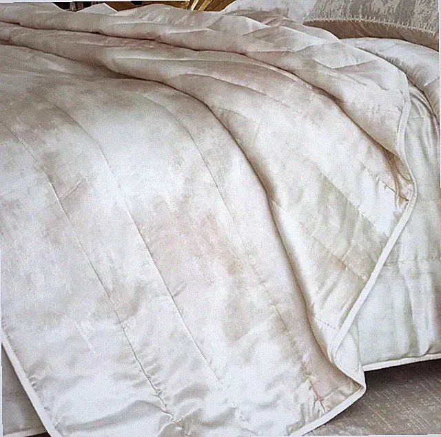 Michael Aram Watercolor Print Textured 100% Silk Full/queen Quilt