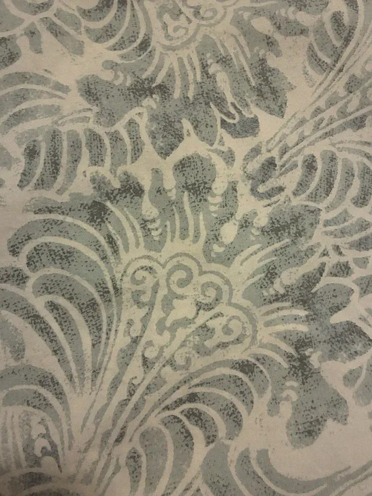 Pottery Barn Shams STANDARD Abstract Blue Cotton Paisley VINTAGE PAIR