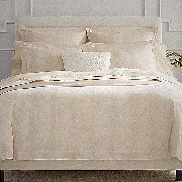 Sferra Piuma Stone King Duvet Set 3 PC Abstract Cotton Sateen Jacquard Italy NEW