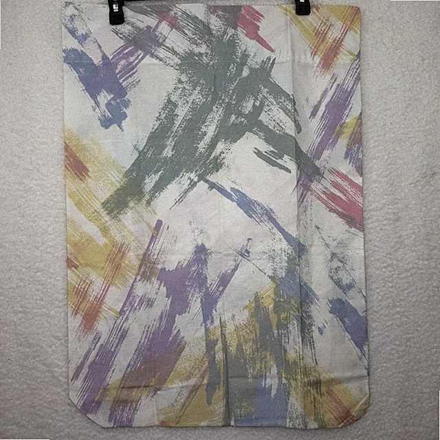 Vintage JCPenney Pillowcase Standard 21x30 Abstract Brushstroke Pastel 1980s
