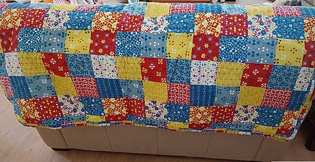 Vintage Mid-Century JCPenney Twin Bedspread Coverlet Patchwork Quilt Retro