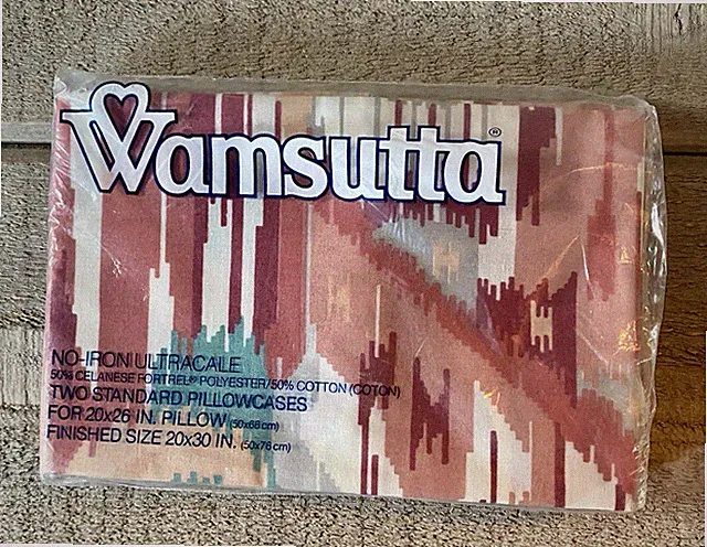 Wamsutta Vintage Pillowcases Abstract Pattern Brand New Two In Package